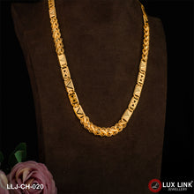1 Gram Gold Plated Nawabi Kohli Antique Design Chain for Men - CH - 020