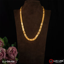 1 Gram Gold Plated Nawabi Kohli Antique Design Chain for Men - CH - 020