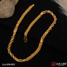 1 Gram Gold Plated Rajwadi Cute Design Best Quality Chain For Men - CH - 021