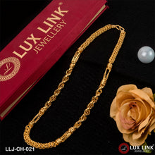 1 Gram Gold Plated Rajwadi Cute Design Best Quality Chain For Men - CH - 021