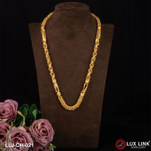 1 Gram Gold Plated Rajwadi Cute Design Best Quality Chain For Men - CH - 021