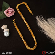 1 Gram Gold Plated Rajwadi Designer Design Best Quality Chain For Men - CH - 025