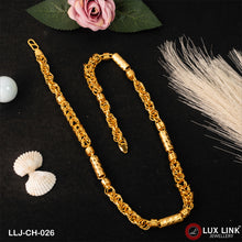 1 Gram Gold Plated Rajwadi Stylish Design Best Quality Chain for Men - CH - 026