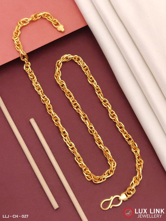 Gold Plated Lovely Design High-Quality Chain for Men - CH - 027