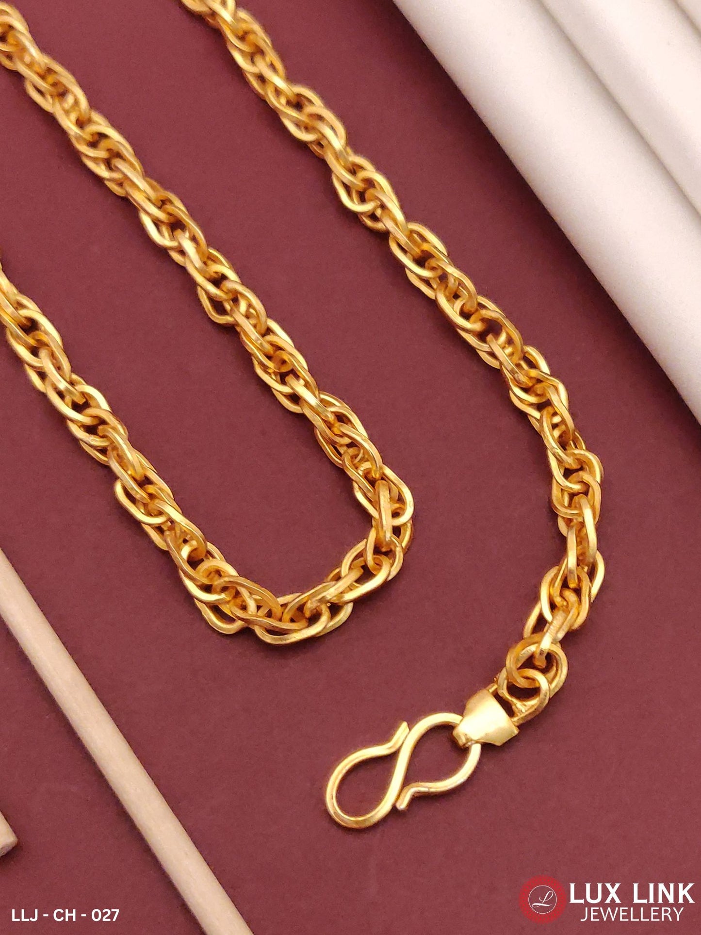 Gold Plated Lovely Design High-Quality Chain for Men - CH - 027