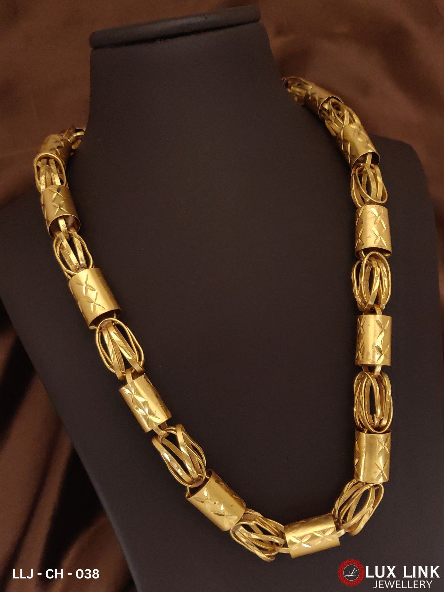 Superior Micro Gold Plated Rajwadi Exciting Design High-Quality Chain for Men -CH-038