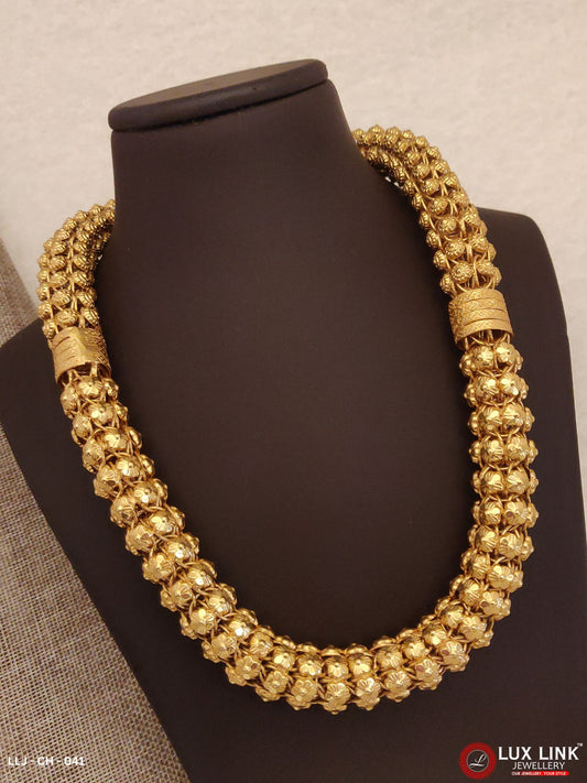 1st Micro Gold Plated Rajwadi Exciting Design High-Quality Chain for Men -CH-041