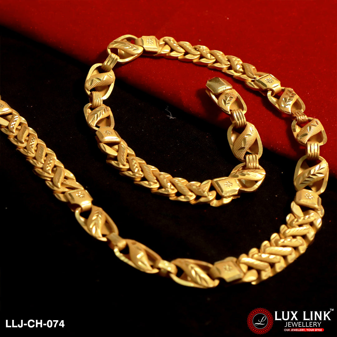 1 Gram Gold Forming 2 In 1 Latest Design High-quality Chain For Men -CH-074