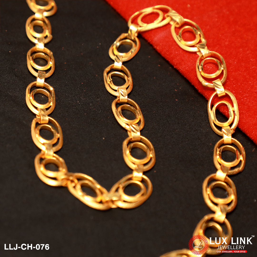 1 Gram Gold Plated Gorgeous Design Fashionable Design Chain for Men - CH-076