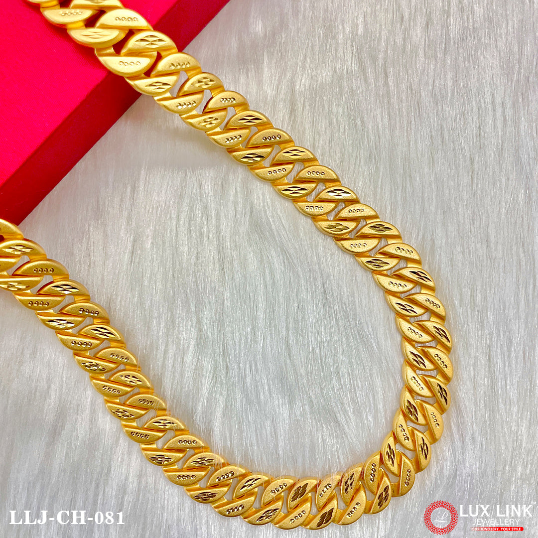 Pokal Attention-Getting Design High Quality Gold Plated Chain for Men - CH -081