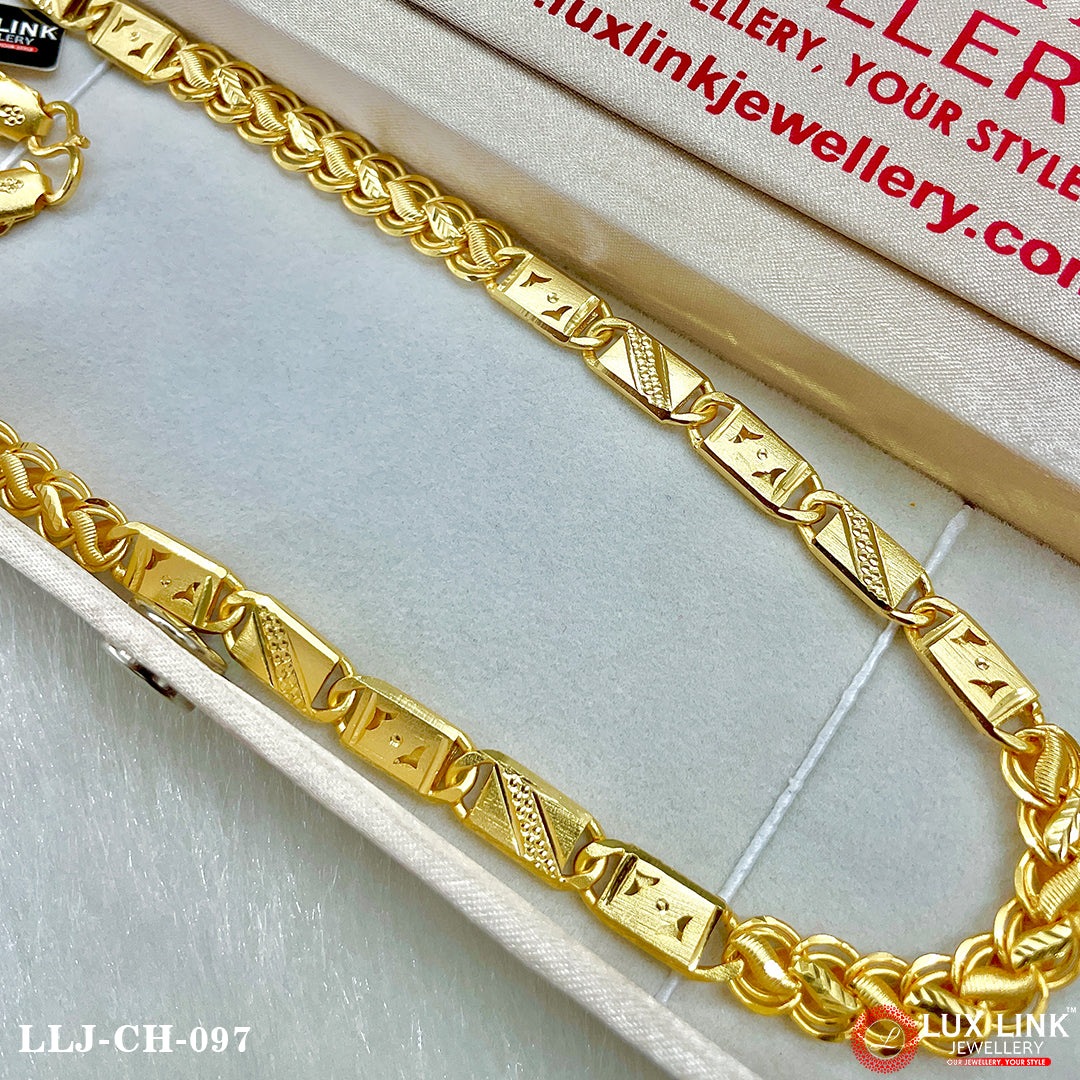 Amazing Design Gold Plated Kohli With Nawabi Chain for Men - CH-097