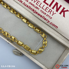 3 In 1 Attention-Getting Design Gold Plated Kohli Chain For Men - CH - 204