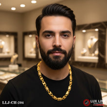 3 In 1 Attention-Getting Design Gold Plated Kohli Chain For Men - CH - 204