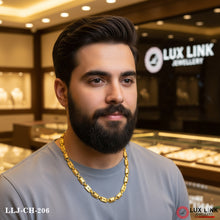 2 In 1 Exclusive Design Gold Plated Nawabi Chain For Men - CH - 206