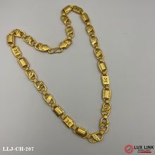 2 In 1 Amazing Design Gold Plated Chain For Men - CH - 207