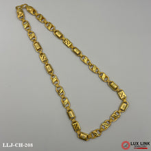 2 In 1 Extraordinary Design Gold Plated Chain For Men - CH - 208