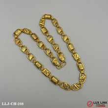 2 In 1 Extraordinary Design Gold Plated Chain For Men - CH - 208