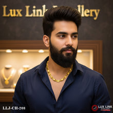 2 In 1 Extraordinary Design Gold Plated Chain For Men - CH - 208