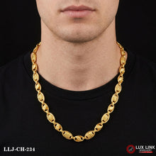 1 Gram Gold Forming Royal Shine Koyli Biscuit gold plated chain For Men CH -234