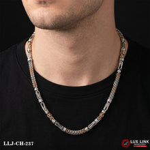 Silver And RoseGold Men's Chain_Indo Bahubali Chain For Men LLJ-CH-237