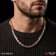 This item is a dual-tone Italian-style designer chain For Men CH -243