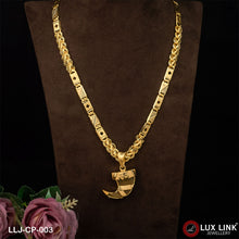 1 Gram Gold Plated Lion Nail Latest Design Chain Pendant Combo For Men (CP-003)