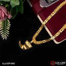 1 Gram Gold Plated Lion Nail Latest Design Chain Pendant Combo For Men (CP-003)