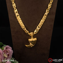 Lion Nail Glittering Design Gold Plated Chain Pendant Combo For Men (CP - 004)