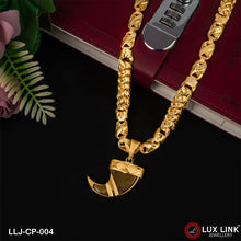 Lion Nail Glittering Design Gold Plated Chain Pendant Combo For Men (CP - 004)