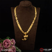 Lion Nail Glittering Design Gold Plated Chain Pendant Combo For Men (CP - 004)