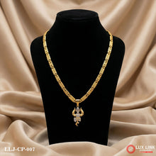 Trishul Flute Pendant With Biscuit Design Chain For Men CP -007