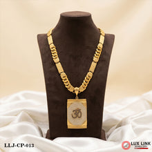 1 Gram Gold Om Attention-getting Design Gold Plated Chain Pendant For Men PD -013