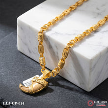 1 Gram Gold Lion Nail Glittering Design Gold Plated Chain Pendant For Men CP -014