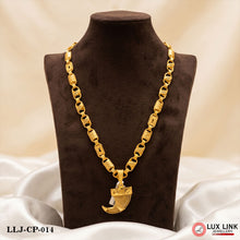 1 Gram Gold Lion Nail Glittering Design Gold Plated Chain Pendant For Men CP -014