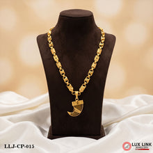 1 Gram Gold Plated Lion Nail Latest Design Chain Pendant Combo For Men PD -015