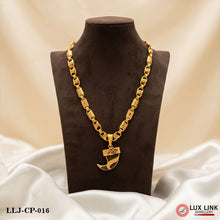 1 Gram Gold Plated Lion Nail Latest Leave  Design Chain Pendant Combo For Men PD -016