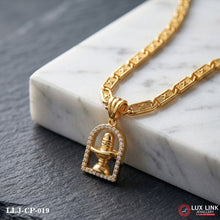 Gold Forming Om Best Quality Shiva Lingam (Shivling) Design Chain Pendant For Men CP -019