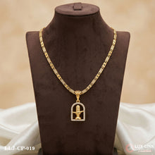 Gold Forming Om Best Quality Shiva Lingam (Shivling) Design Chain Pendant For Men CP -019