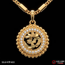 Gold Plated Om Delicate Design Chain Pendant Combo For Men CP -022