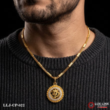 Gold Plated Om Delicate Design Chain Pendant Combo For Men CP -022