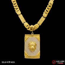 Lion Excellent Design Gold Plated Chain Pendant Combo For Men CP -023