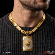 Lion Excellent Design Gold Plated Chain Pendant Combo For Men CP -023
