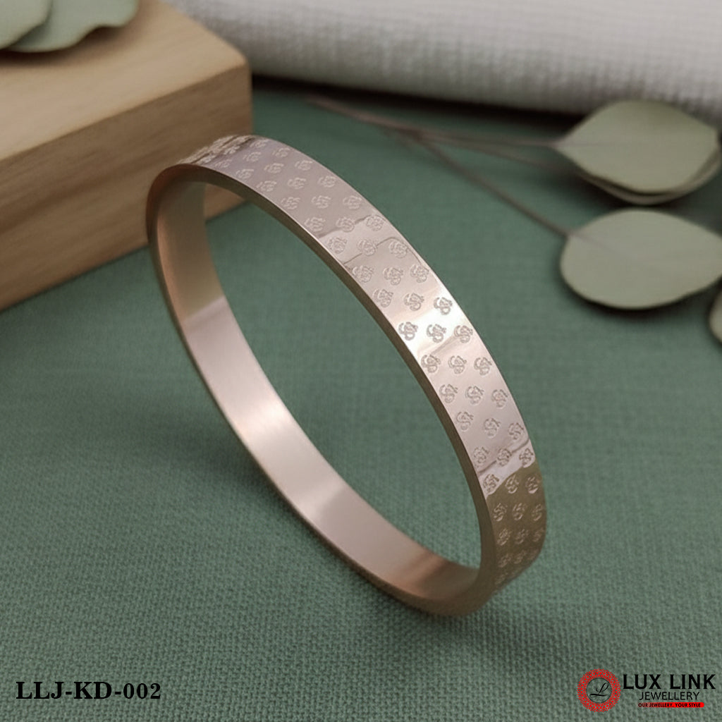 Om Streamlined Design Superior Quality Rose Gold Kada - KD - 002