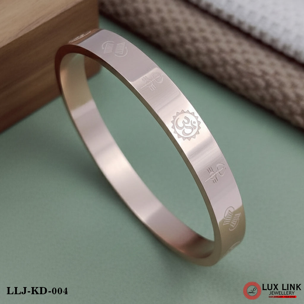 Exclusive Om Design Superior Quality Rose Gold Kada - KD - 004