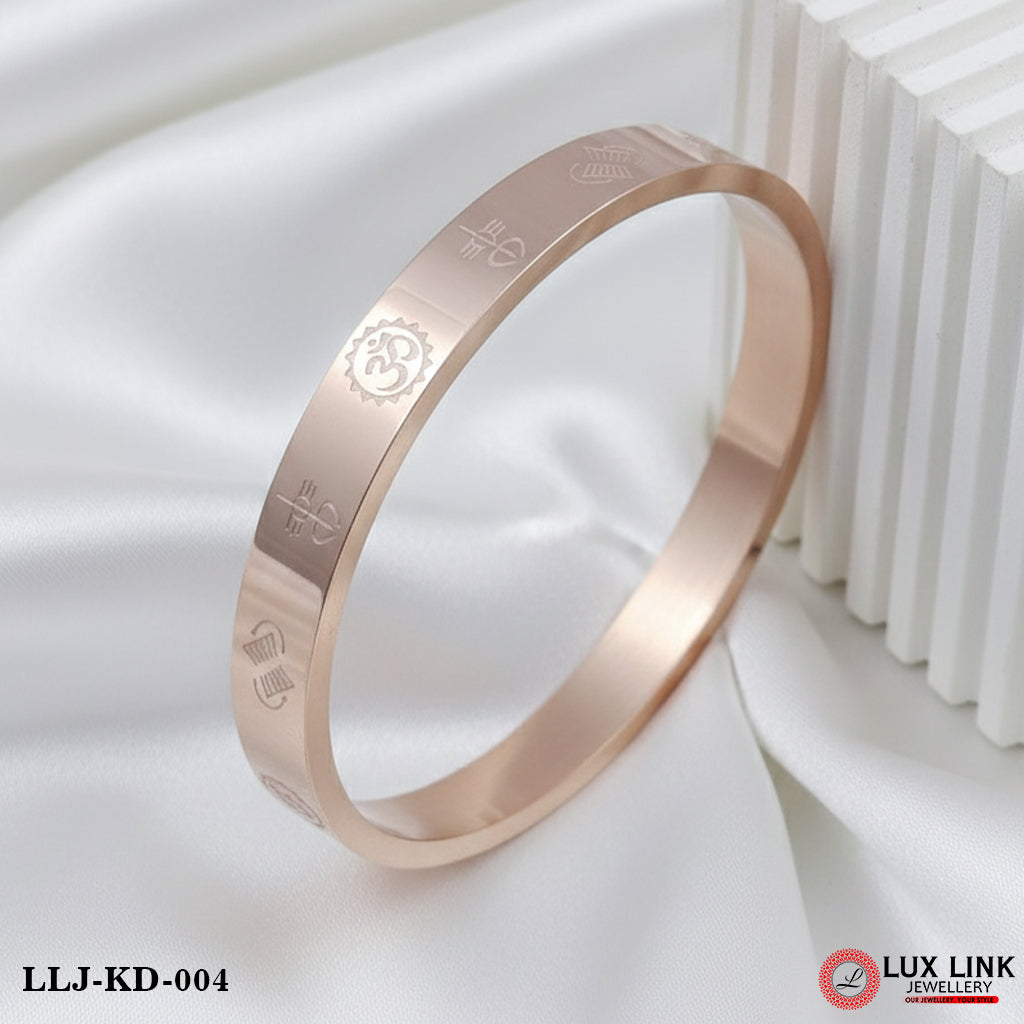 Exclusive Om Design Superior Quality Rose Gold Kada - KD - 004