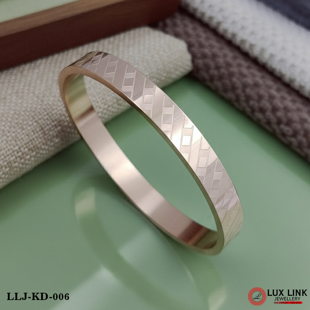 Exceptional Design High-Quality Rose Gold Kada for Men - KD - 006