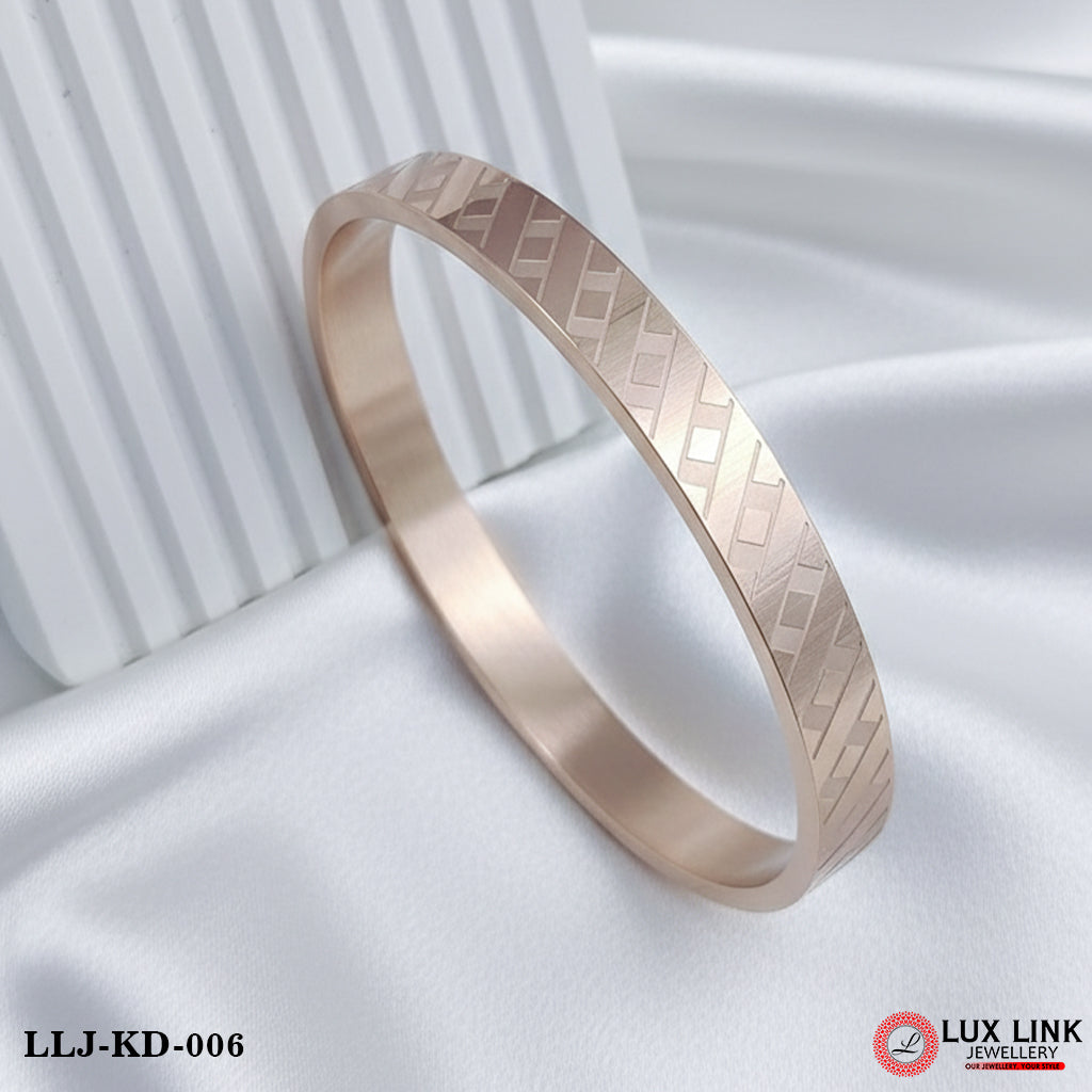 Exceptional Design High-Quality Rose Gold Kada for Men - KD - 006