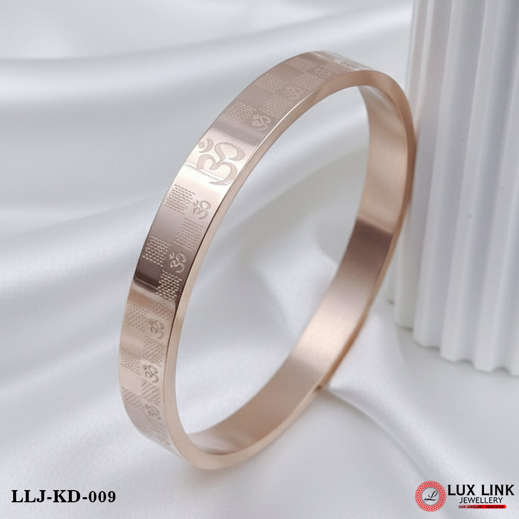 Om Exceptional Design High-Quality Rose Gold Kada for Men - KD - 009