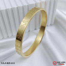 Jay Shree Ram Finely Detailed Design Superior Quality Golden Colour Kada - KD - 018