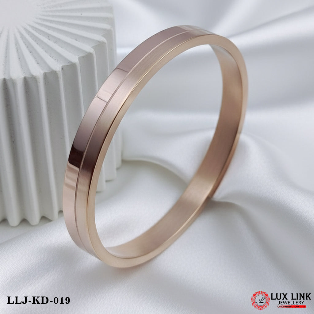 Fashion-Forward Design High-Quality Rose Gold Kada for Men - KD - 019